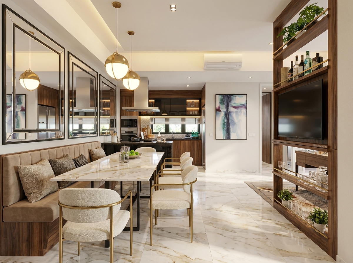 Contemporary Lux Hotel dining — Suite Living by Mr Cow Studio Singapore