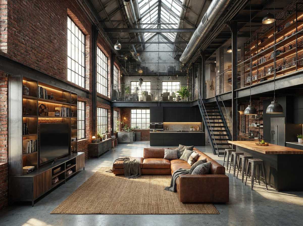Industrial loft — Industrial Edge by Mr Cow Studio Singapore