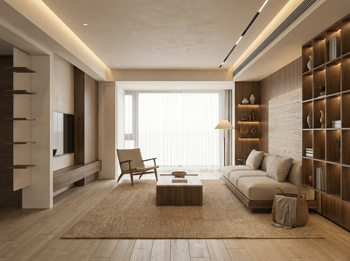 Japandi Serenity — 4-room BTO interior design in Tengah, Singapore by Mr Cow Studio