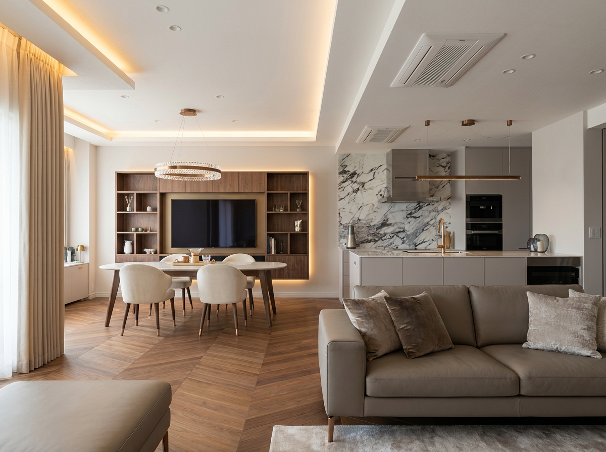 Contemporary Lux Hotel interior lifestyle scene — Suite Living by Mr Cow Studio