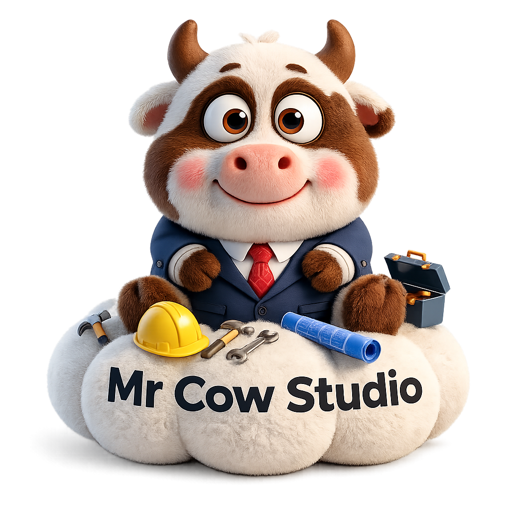 Mr Cow Studio mascot