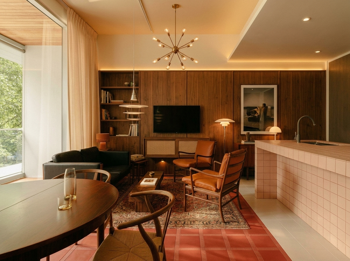 Walnut Era — Mid Century Modern interior by Mr Cow Studio Singapore