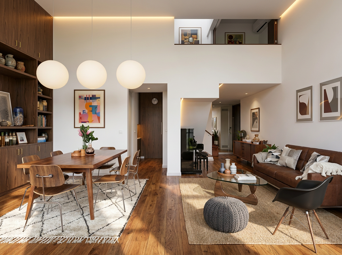 Mid Century Modern detail — Walnut Era by Mr Cow Studio Singapore