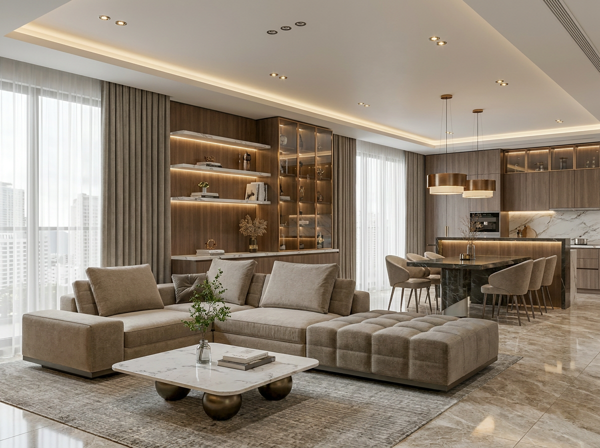 Modern Lux interior design — example 1 by Mr Cow Studio Singapore