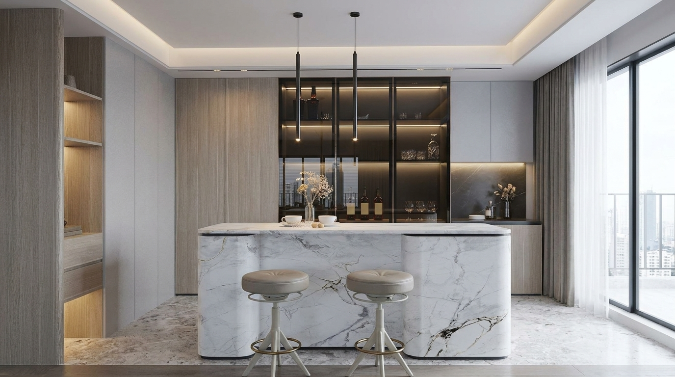 Modern Lux kitchen — Modern Lux by Mr Cow Studio Singapore