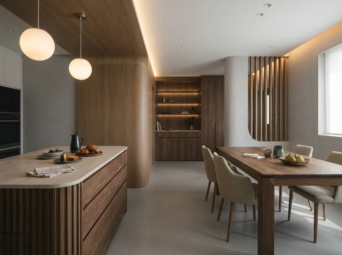 Floating Oak Console — Quiet Lines by Mr Cow Studio